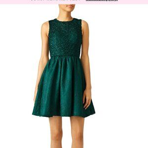 ML Monique Lhuillier Size 8 Ivy Green Lace Dress